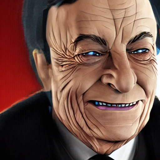 Prompt: Mario Draghi as Emperor Palpatine, digital art, cgsociety, artstation, trending, 4k