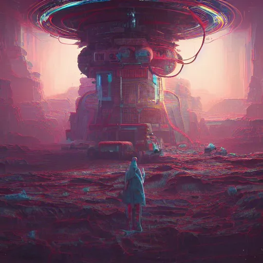 Image similar to existential dread, intricate, abstract, sci-fi, wacky, dreadful, horror, by Tooth Wu, by WLOP, by Beeple, by Dan Mumford, by Greg Rutkowski, Octane Render, digital painting highly detailed