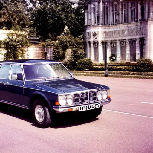 Prompt: a british automobile in the 1 9 7 0 s