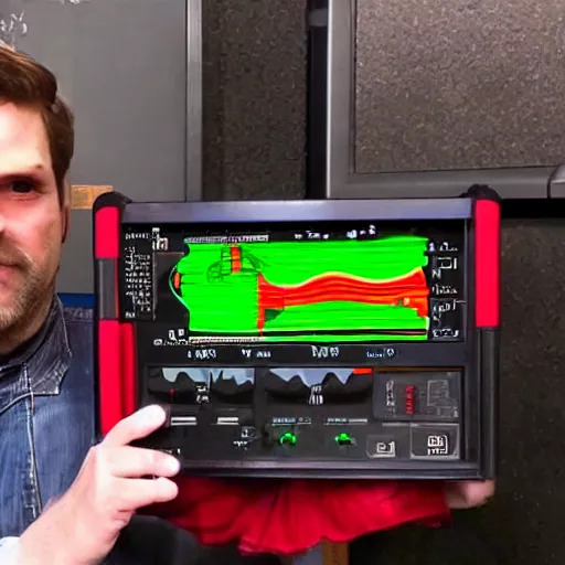 Prompt: red dead redemption 2 oscilloscope machine in real life