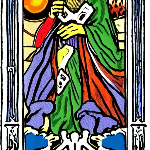 Image similar to tarot card