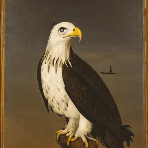 Image similar to gothic portrait of a sneak eagle hybrid