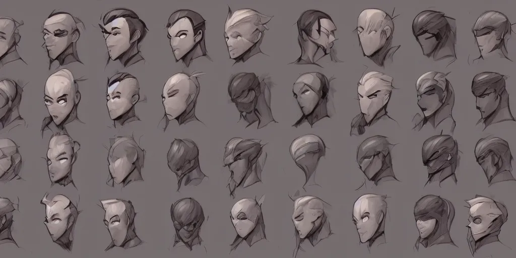 Prompt: concept art of single boy, game characters head designs, hearthstone, unique heads, casual wear, by marc brunet and artgerm, color comics style, clean line