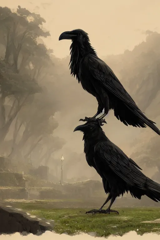 Prompt: highly detailed anime visual key of a raven presenting academic thesis, 4 k, unreal engine, fantasy art by greg rutkowski, detailed and intricate environment pixiv, professional digital art