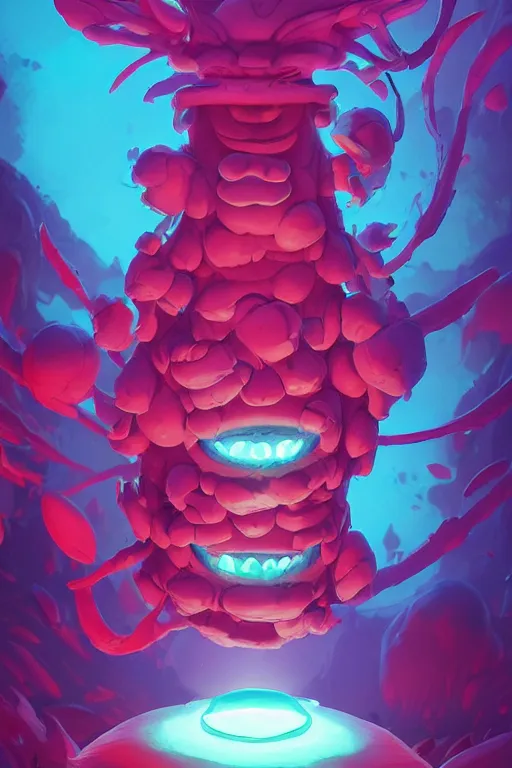 Image similar to smurf ghost creature animal sushi cristal very big eye roots cactus elemental flush of force nature micro world fluo fishscale, behance hd by jesper ejsing, by rhads, makoto shinkai and lois van baarle, ilya kuvshinov, rossdraws radiating a glowing aura global illumination ray tracing hdr