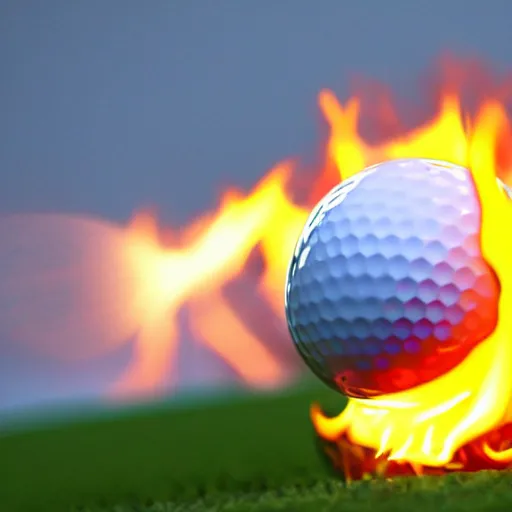 Image similar to golf ball on fire