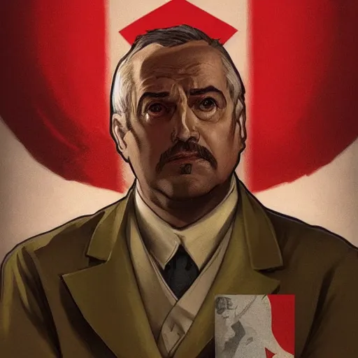 Prompt: [Communist Fernandel as president of France! as GTA character, mystic ninja, closeup, D&D, intricate, elegant, highly detailed, digital painting, artstation, concept art, matte, sharp focus, illustration, art by Artgerm and Greg Rutkowski and Alphonse Mucha]