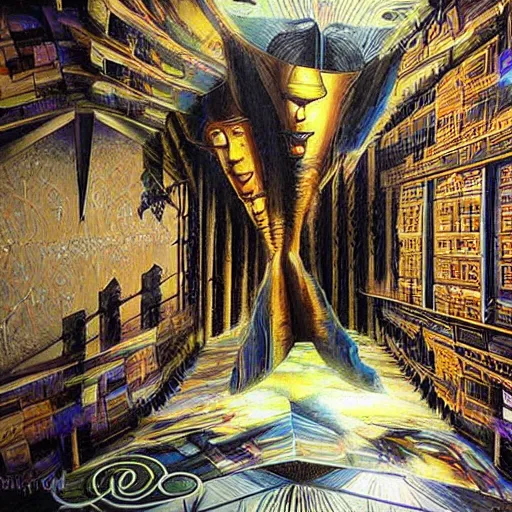 Image similar to the infinite hotel, Mind-Blowing Illusion Painting by Tomek Sętowski