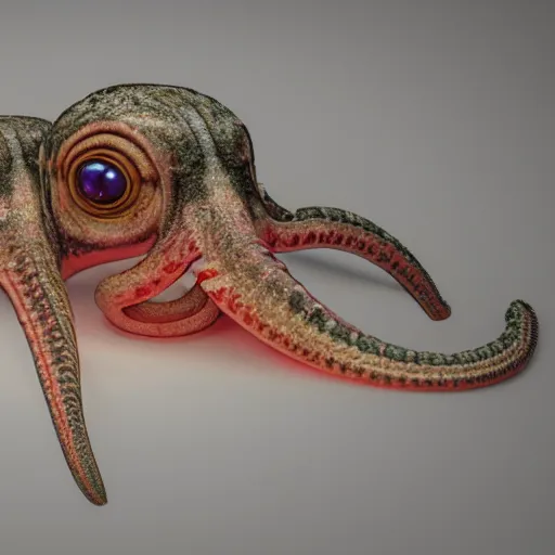 Image similar to hyperrealistic dslr film still of early cuyler squidbillies, cephalopod, stunning 8 k octane comprehensive 3 d render, inspired by istvan sandorfi & greg rutkowski & unreal engine, perfect symmetry, dim volumetric cinematic lighting, extremely hyper - detailed, extremely lifelike attributes & texture, intricate, masterpiece, artstation, stunning