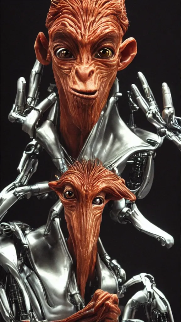 Image similar to jar jar binks as the terminator t - 1 0 0 0