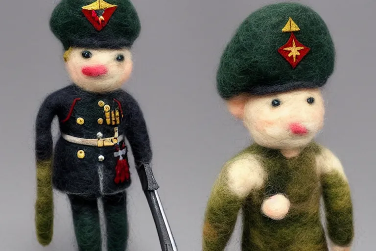 Image similar to Needle felted german soldier