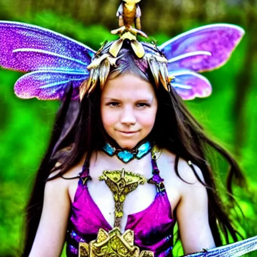 Image similar to photo of a beautiful! fairy warrior with jewel encrusted armour