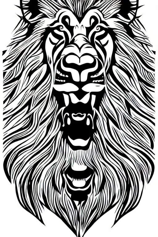 Image similar to Portrait of a lion in anime style, anime, sticker, colorful, illustration, highly detailed, simple, smooth and clean vector curves, no jagged lines, vector art, smooth