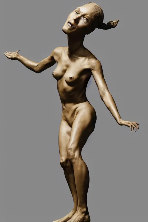 Image similar to an extremely high quality hd, a sculpture of a human being held by a horse, a surrealist sculpture by vanessa beecroft, featured on zbrush central, new sculpture, zbrush, lovecraftian, grotesque, 8 k, ultra realistic, very realistic