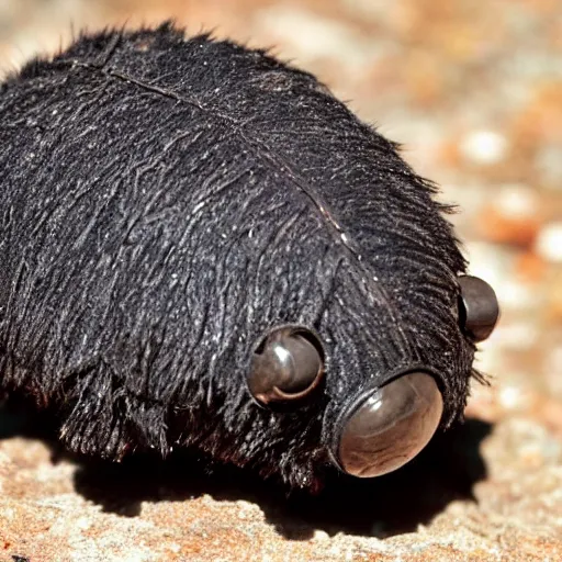 Image similar to A Tardigrade covered in black fur