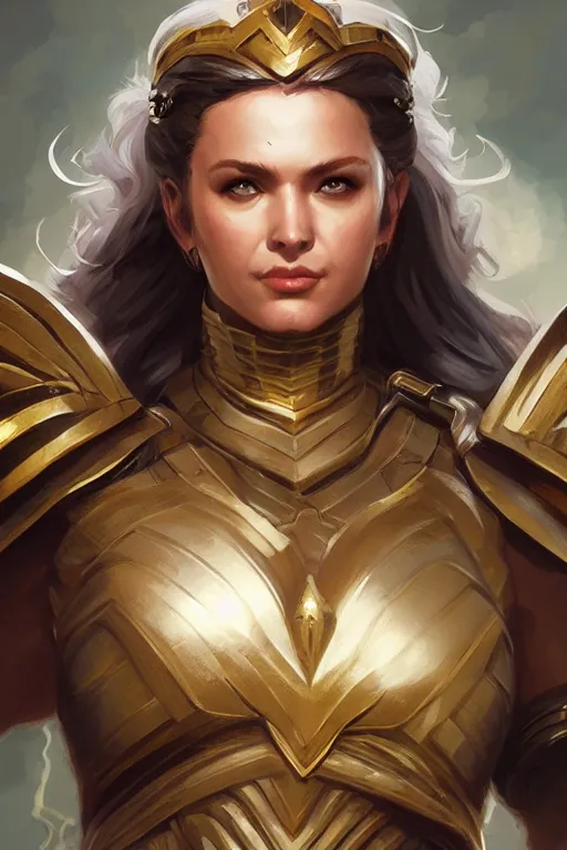 Image similar to amazon valkyrie athena, d & d, fantasy, portrait, highly detailed, headshot, digital painting, trending on artstation, concept art, sharp focus, illustration, art by artgerm and greg rutkowski and magali villeneuve