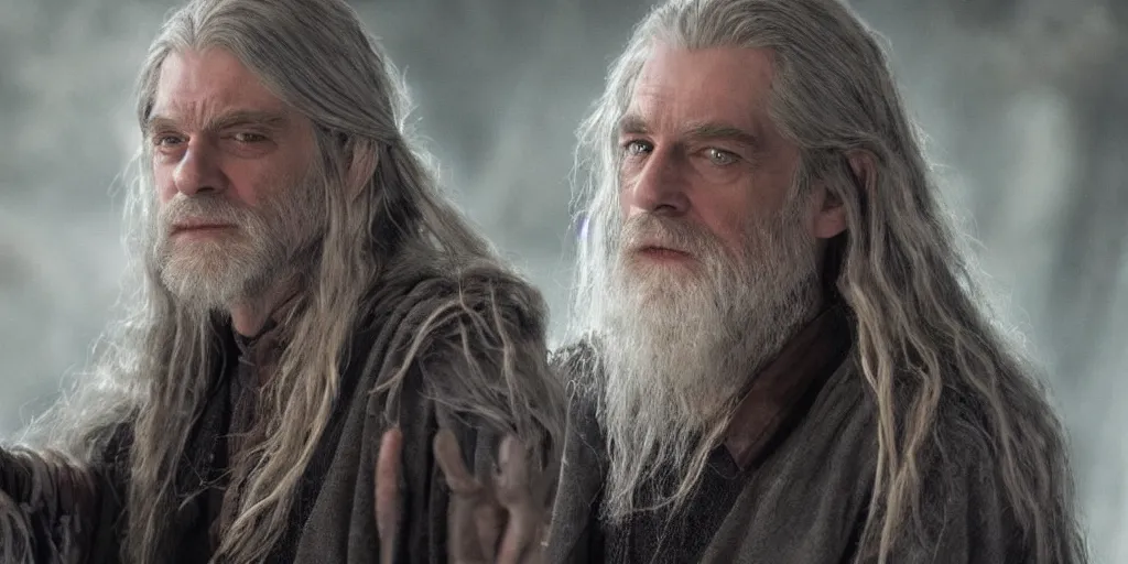 Image similar to kurt cobain as gandalf the wizard, highly detailed, marvel cinematic universe, mcu, photo