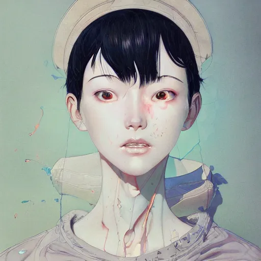 Image similar to prompt : city scavenger portrait soft light painted by james jean and katsuhiro otomo and erik jones, inspired by akira anime, smooth face feature, intricate oil painting, high detail illustration, sharp high detail, manga and anime 1 9 9 9