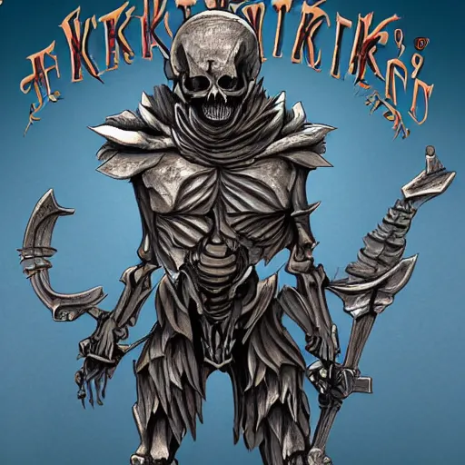 Image similar to Book cover about a Skeleton Warrior