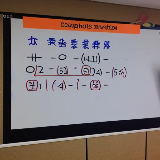 Image similar to a lecture slide about addition for elementary school students, professional