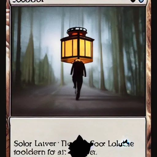 Image similar to solo traveler with lantern