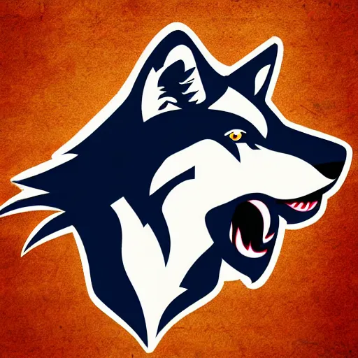 Prompt: A Wolf in the style of an NFL Logo