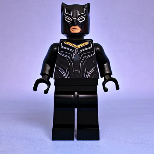 Prompt: marcus garvey cosplay black panther, lego vinyl action figure, plastic, toy, butcher billy style