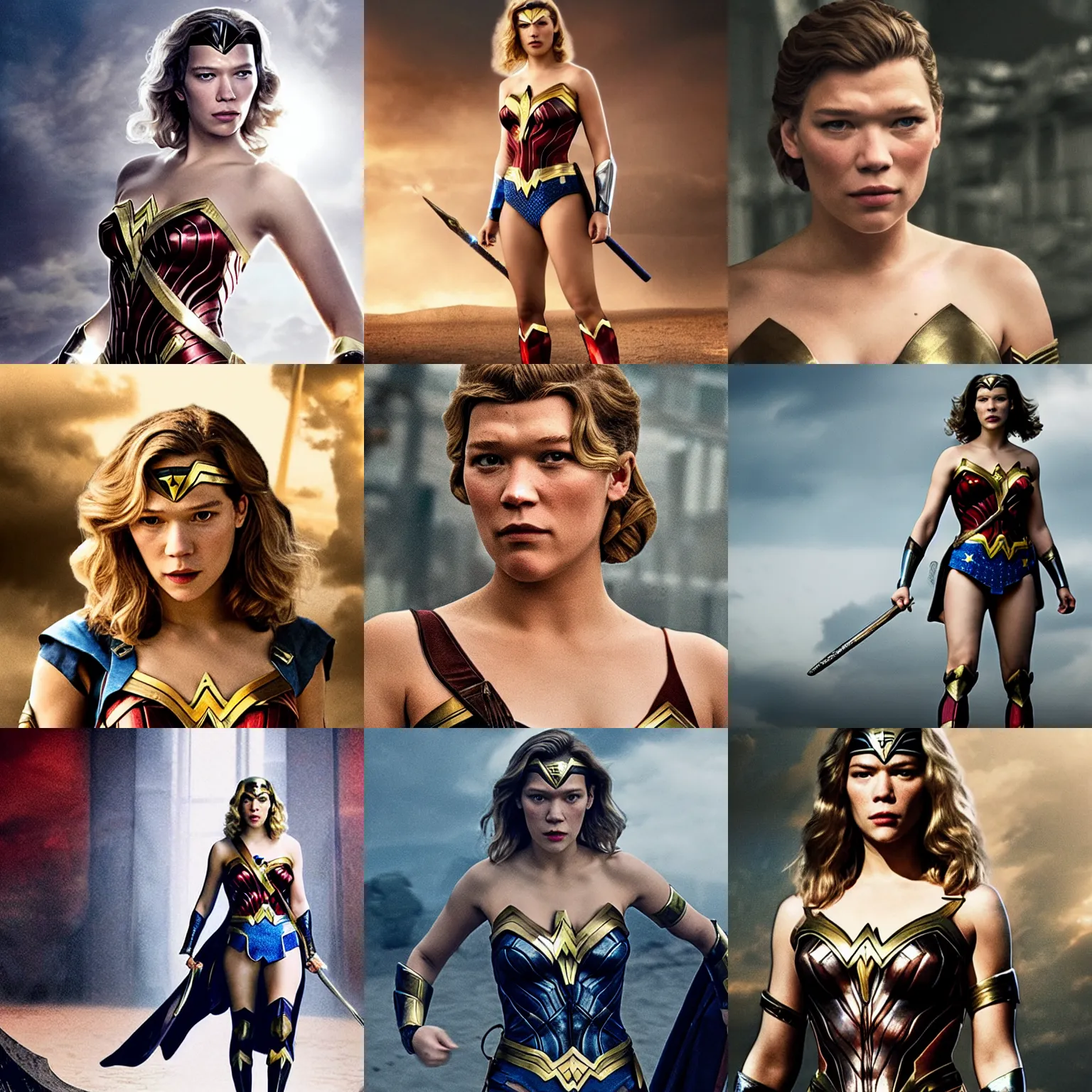 Prompt: lea seydoux as wonderwoman