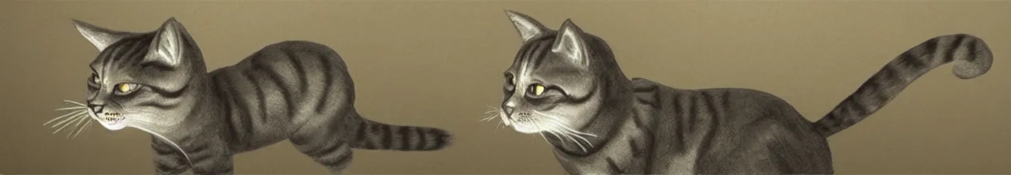 Prompt: cool concept art of a single cat