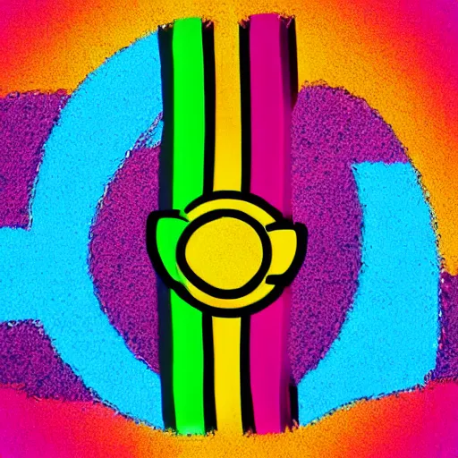 Image similar to a colorful 3D emoji giving a peace sign