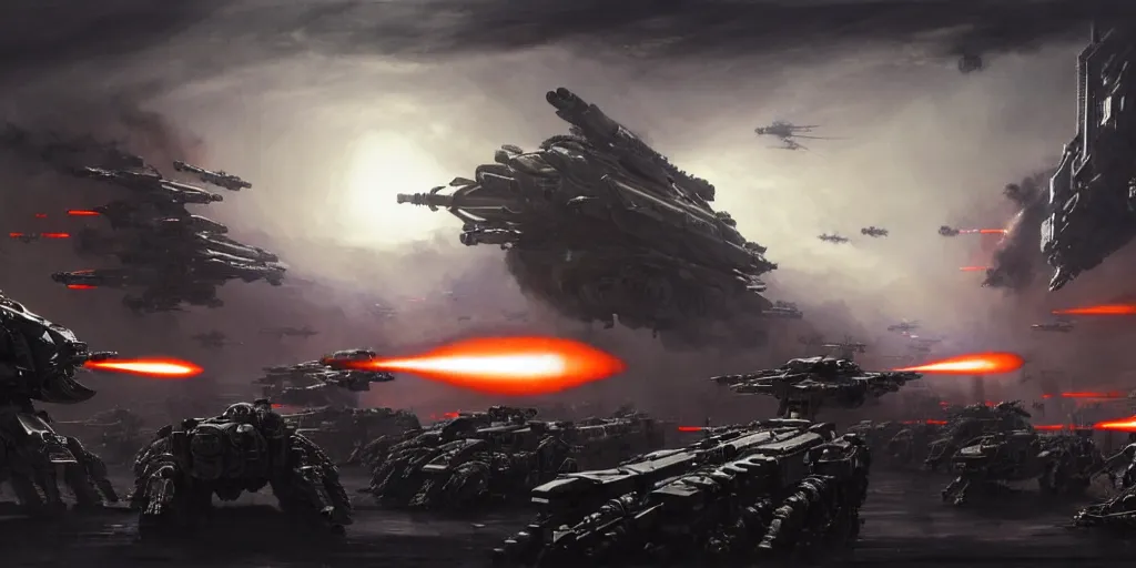 Image similar to hyper realistic sci - fi matte concept art painting of epic cinematic battle between a variety of mechwarriors and soldiers fighting on mercury, guns, missiles, explosions, brightly lit, aerial view, beautiful details, strong composition painted by kim jung guweta studio rutkowski, james gurney and greg rutkowski, and lucasfilm, smooth, intricate, detailed, sharp focus, cinematic