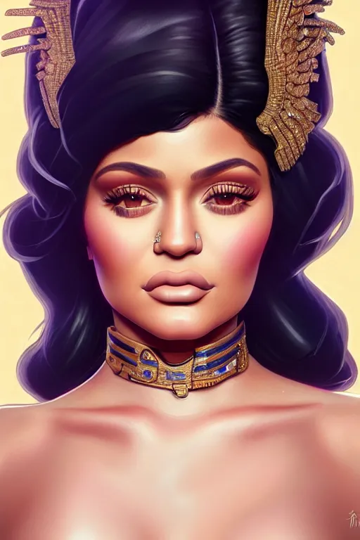 Prompt: Portrait of kylie jenner dressed as eazy e, fantasy, intricate, elegant, highly detailed, digital painting, artstation, concept art, smooth, sharp focus, illustration, art by artgerm and greg rutkowski and alphonse mucha