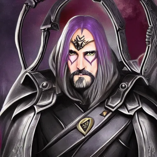 Image similar to medivh from world of warcraft, raven, dark, gloomy