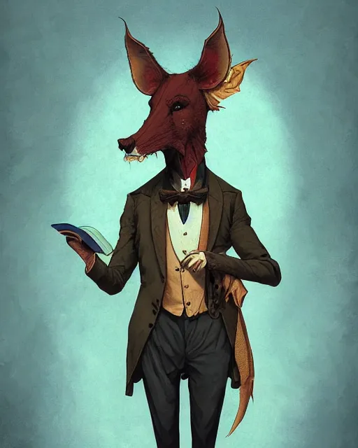 Image similar to anthropomorphic art of a detective bojack, victorian inspired clothing by artgerm, victo ngai, ryohei hase, artstation. fractal papersand books. highly detailed digital painting, smooth, global illumination, fantasy art by greg rutkowsky, karl spitzweg