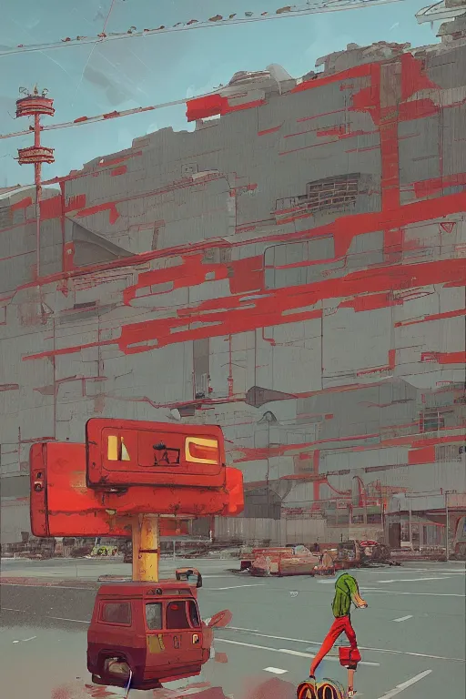 Image similar to akira, by simon stalenhag