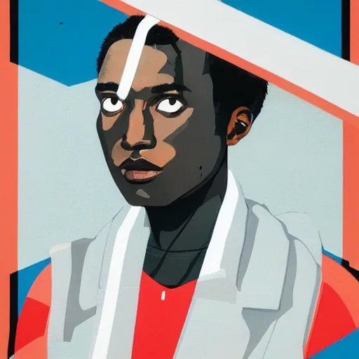 Prompt: Virgil Abloh Painting by Sachin Teng, asymmetrical, Organic Painting , Matte Painting, geometric shapes, hard edges, graffiti, street art,:2 by Sachin Teng:4