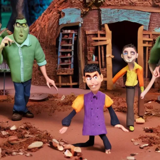 Image similar to claymation in the style of paranorman