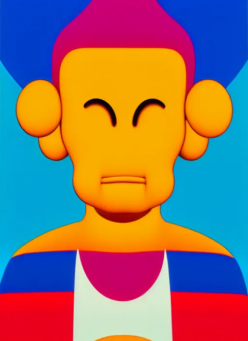 Image similar to sad face by shusei nagaoka, kaws, david rudnick, pastell colours, airbrush on canvas, cell shaded, 8 k