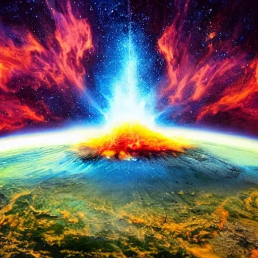 Image similar to earth explodes