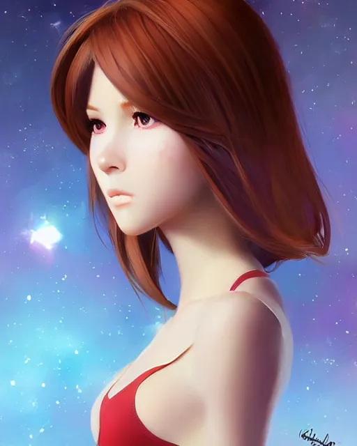 Image similar to portrait Anime space cadet girl Anna Lee Fisher anime cute-fine-face, pretty face, realistic shaded Perfect face, fine details. Anime. realistic shaded lighting by Ilya Kuvshinov Giuseppe Dangelico Pino and Michael Garmash and Rob Rey, IAMAG premiere, ✨✨✨✨✨✨ aaaa achievement collection, elegant freckles, fabulous