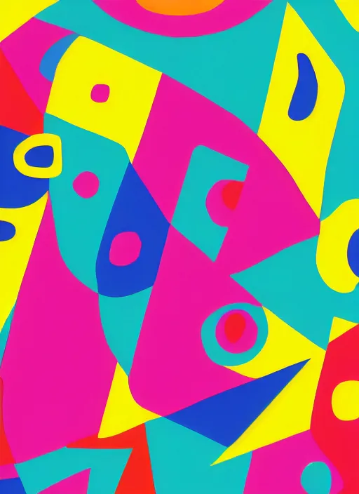 Image similar to ! dream an abstract animation still in the style of a 6 0's print ad, intricate and detailed, harmonic triadic color scheme, technicolor 4 k