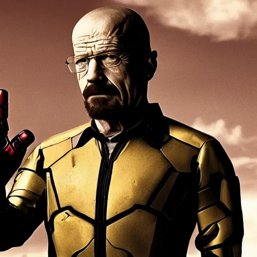 Image similar to Walter white as iron man