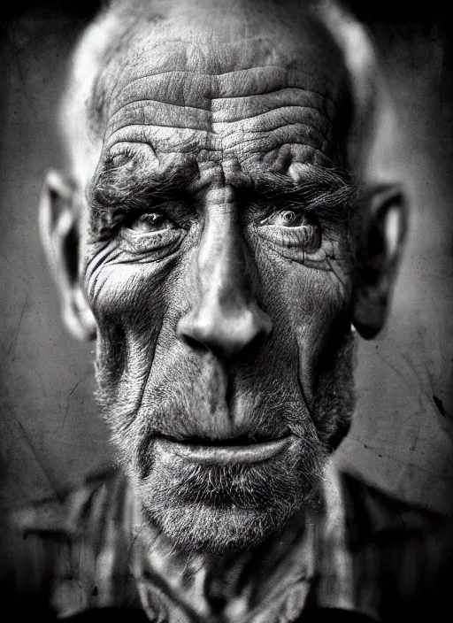 Image similar to handsome anthropomorphic mangle by lee jeffries, gelatin silver process