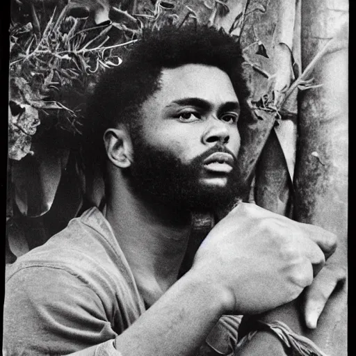 Image similar to Portrait of Jaylen Brown, Jaylen Brown as Che Guevara, Guerilla Heroico, Black and White, Photograph by Alberto Korda, inspiring, dignifying, national archives