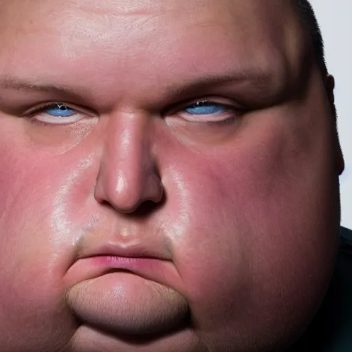 Image similar to obese sweaty man close up photograph