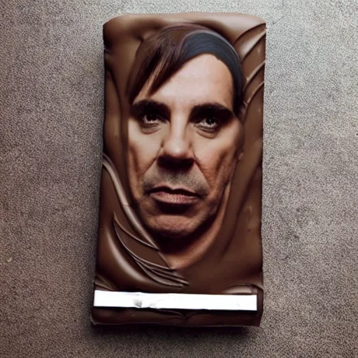 Image similar to chocolate bar in shape of till lindemann