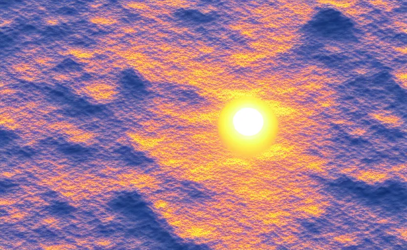 Image similar to top view on ocean waves at sunset, global illumination, highly detailed, 8 k