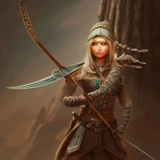 Image similar to elf archer, intricate, elegant, highly detailed, digital painting, artstation, concept art, smooth, sharp focus, illustration, karl kopinski