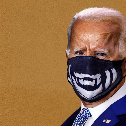 Prompt: photorealistic face Joe Biden as a mask over a dune sandworm; photograph, 4k