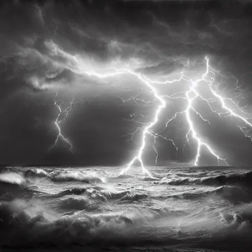 Image similar to large pepe the frog fighting lightning storm above a stormy ocean, architectural model, studio lighting, low contrast, single building, arsitektur nusantara by gustave dore, nineteenth century, black and white, vintage, science fiction, epic composition, dramatic lighting, highly detailed